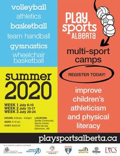 2020 Play Sports Alberta Summer Camps Registration now open!