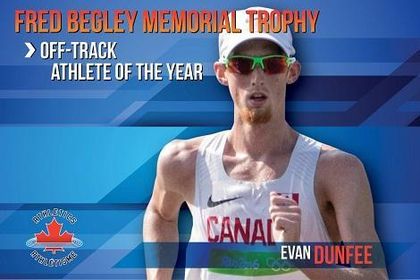 Athletics Canada Names Evan Dunfee The Fred Begley Memorial Trophy / Off Track Athlete of the Year