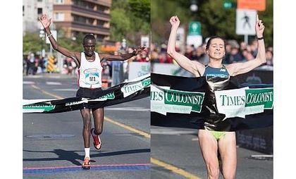 Kenya’s Kipkoech beats headwind to win second Times Colonist 10K